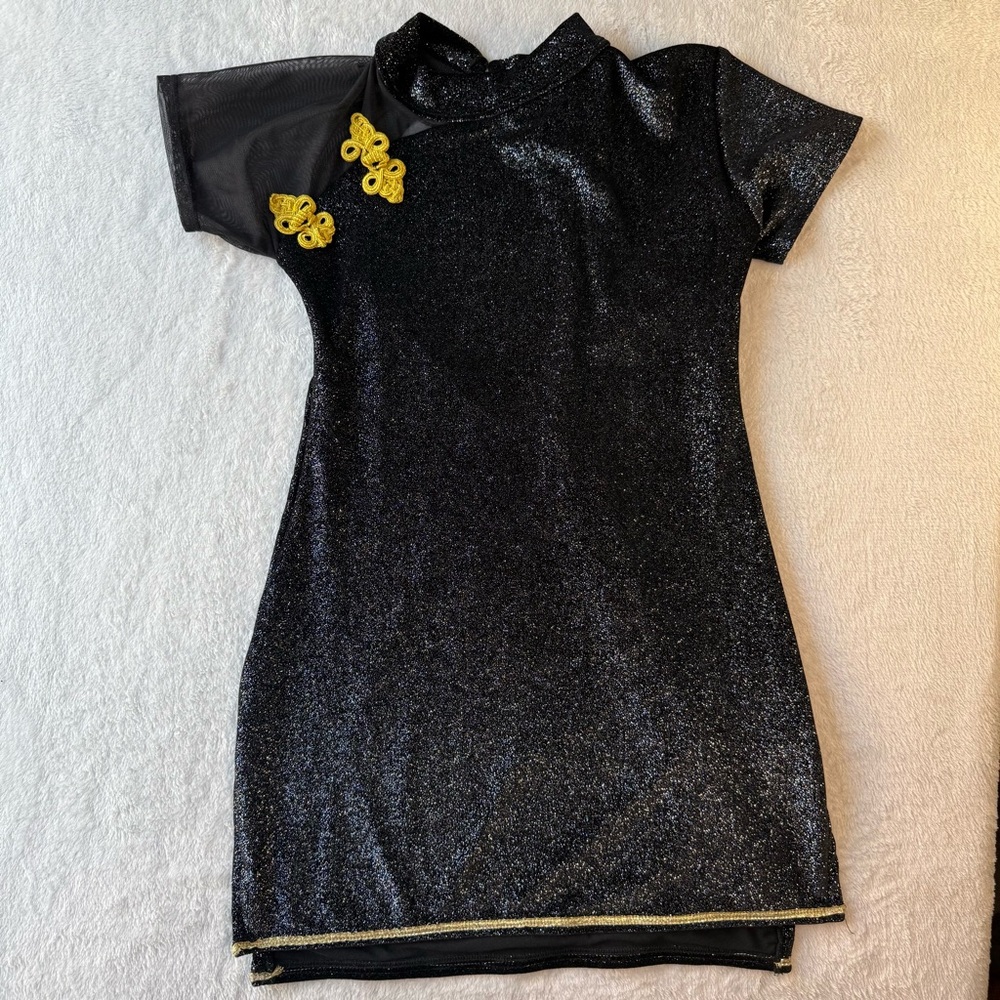 Black and Gold Dance Dress